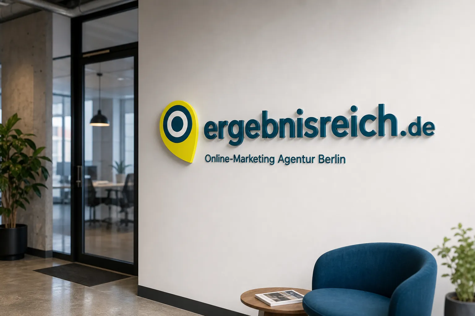 Laptop website mockup for Ergebnisreich.de