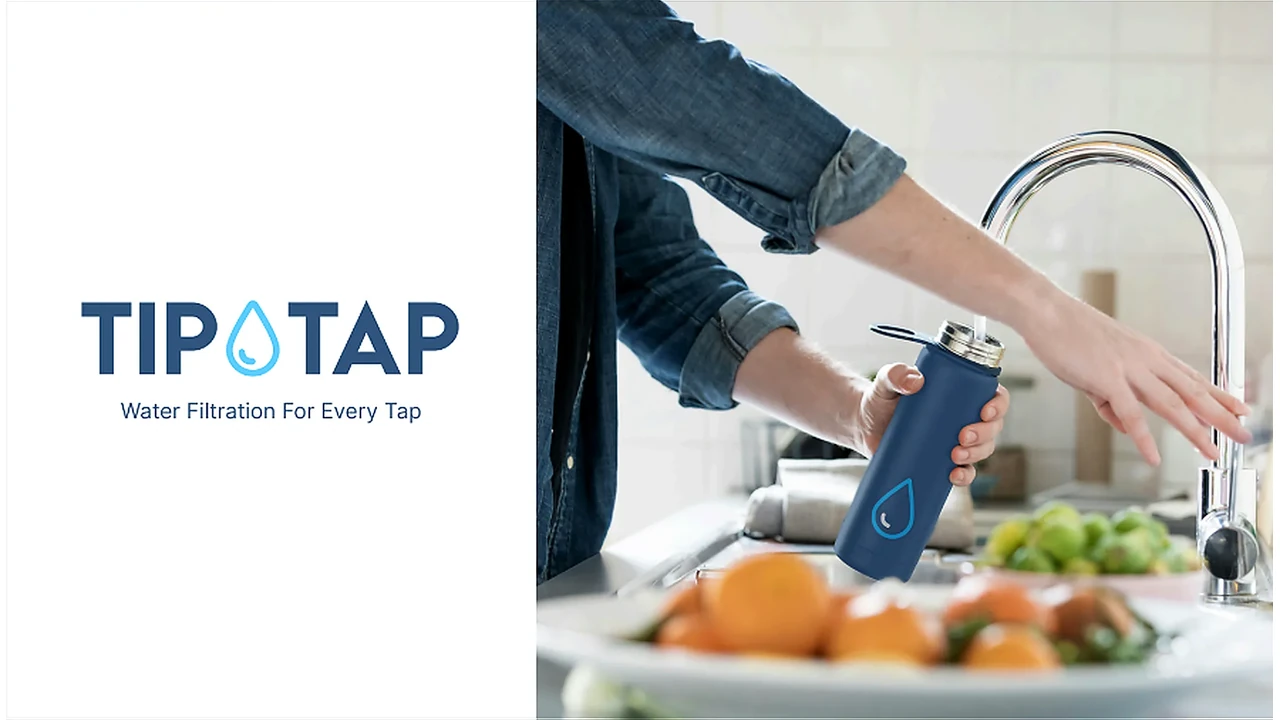 Water testing kit, service vehicle, polo shirt, and bottle faucet lifestyle mockups for Tiptap